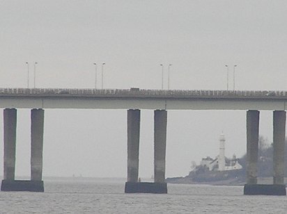 Tay Road Bridge and Tayport Lighthouse